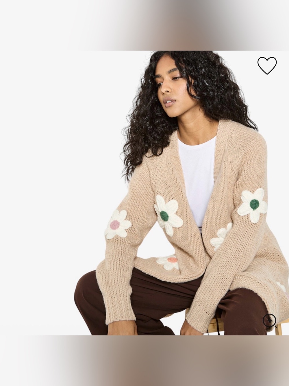Apricot 🍑- 3D Daisy Open Cardigan